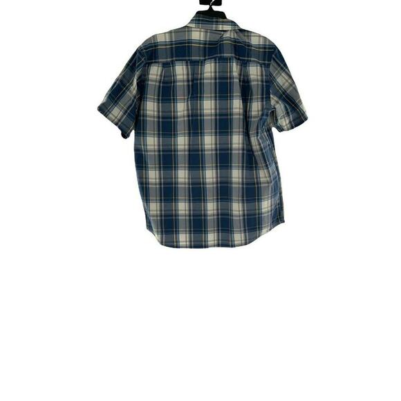 Carhartt Tartan Plaid Shirt Mens L Relaxed Fit Short Sleeve Chest Pocket Button - Picture 5 of 8